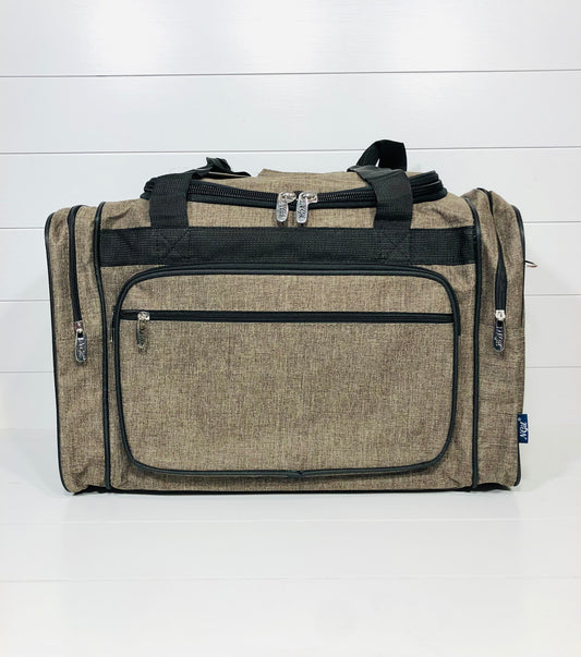 Khaki Stone Wash Carry On Duffel Bag