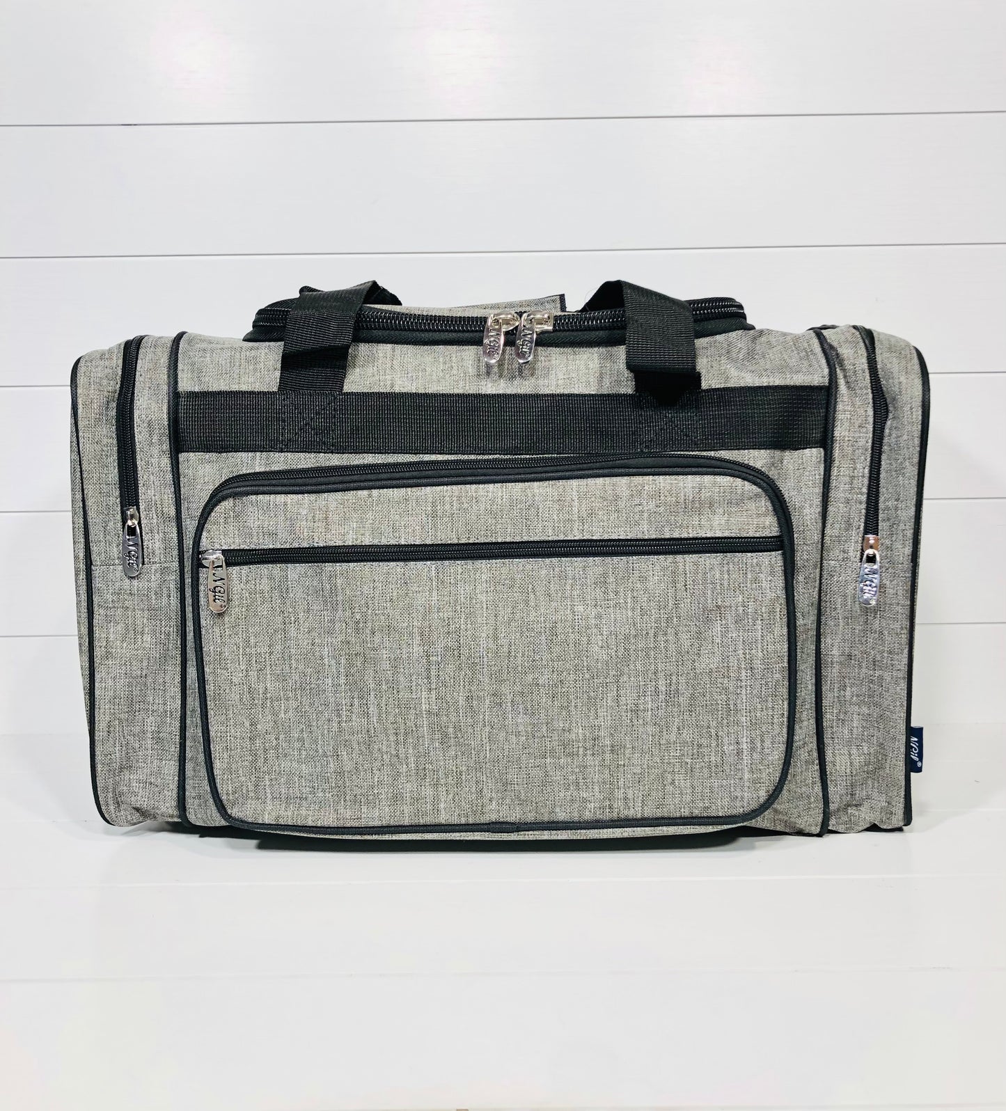 Gray Stone Wash Carry On Duffel Bag