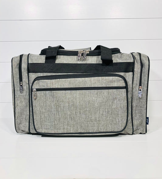 Gray Stone Wash Carry On Duffel Bag