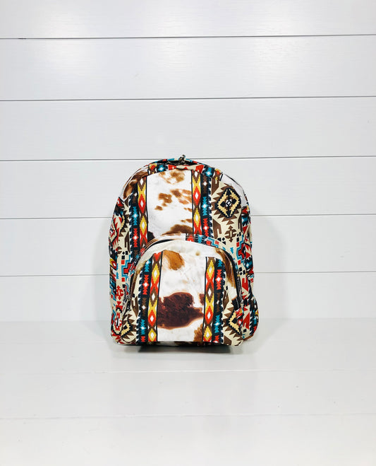 Tribal & Cow Small Backpack