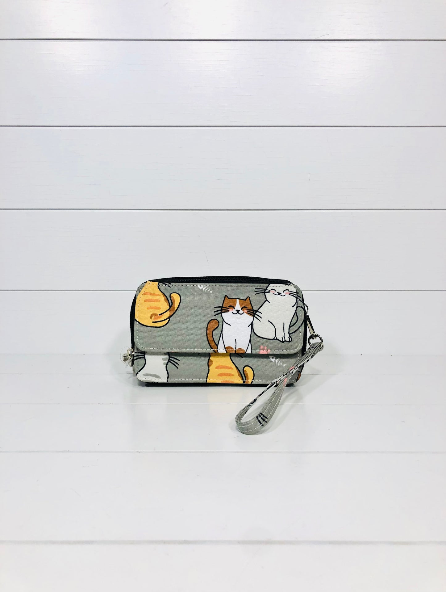 Happy Cats Crossbody Organizer Wallet